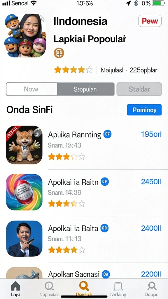 Tampilan awal aplikasi 7777W yang menarik.