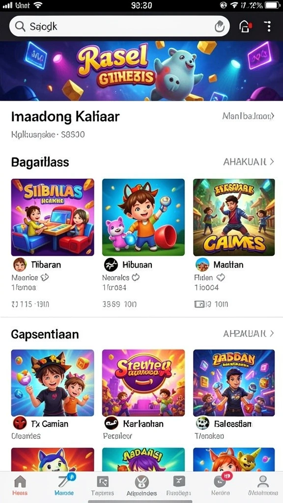 Tampilan utama yang menarik dan intuitif.