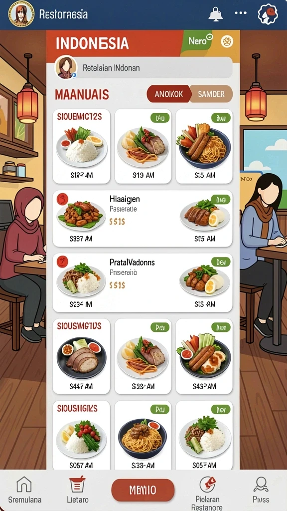 Tampilan antarmuka pengguna yang menarik dan modern.