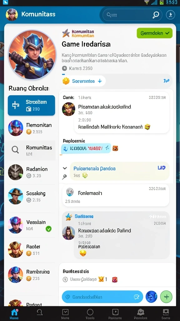 Tampilan awal aplikasi IDNSERU yang menarik.