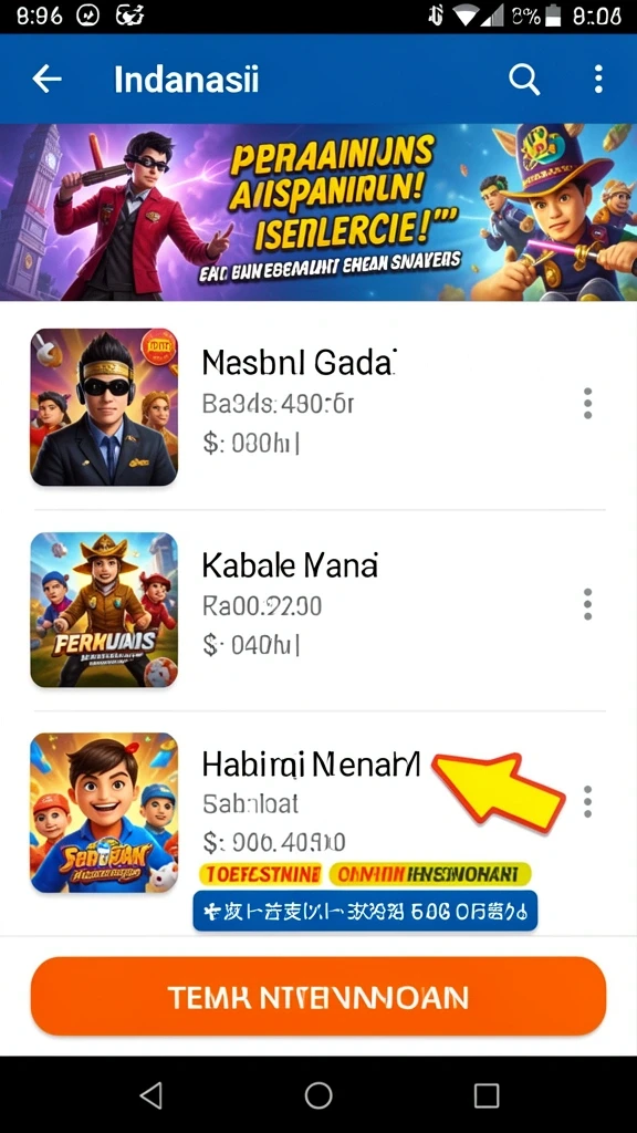 Variasi permainan yang beragam dan menarik.