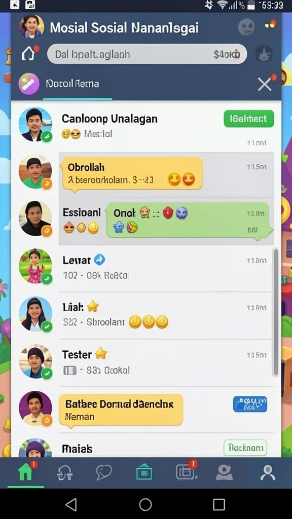 Tampilan awal yang menarik dan penuh warna.