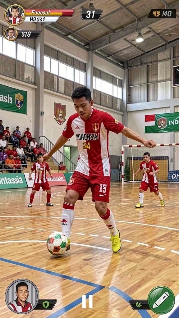 Menampilkan karakter utama dalam misi petualangan.