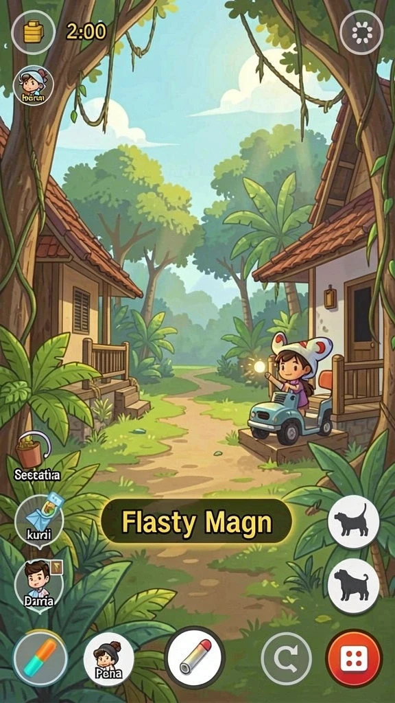 Screenshot menampilkan karakter utama dalam aksi.