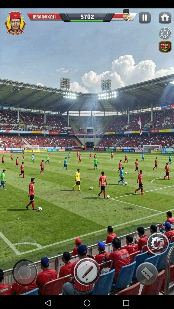 Screenshot menunjukkan mode multiplayer dengan teman-teman.